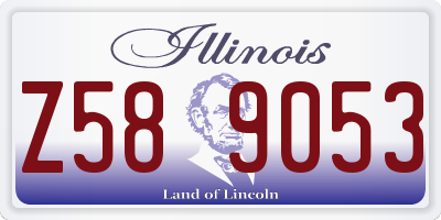 IL license plate Z589053