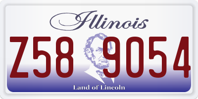 IL license plate Z589054