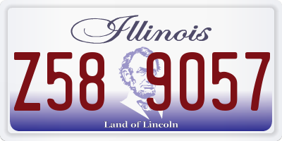 IL license plate Z589057