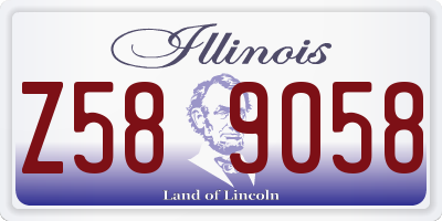 IL license plate Z589058