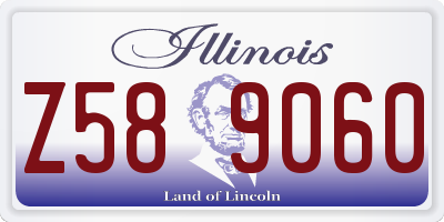 IL license plate Z589060