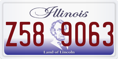IL license plate Z589063