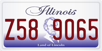 IL license plate Z589065