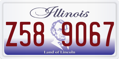 IL license plate Z589067
