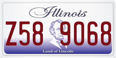 IL license plate Z589068