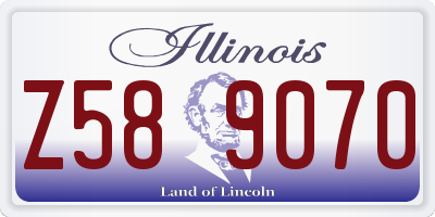 IL license plate Z589070