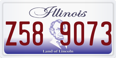 IL license plate Z589073