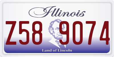 IL license plate Z589074