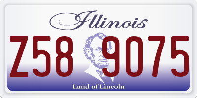 IL license plate Z589075