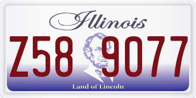 IL license plate Z589077
