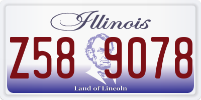 IL license plate Z589078