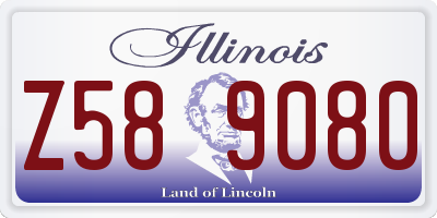 IL license plate Z589080