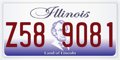IL license plate Z589081