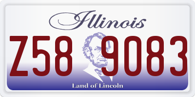 IL license plate Z589083
