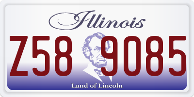IL license plate Z589085