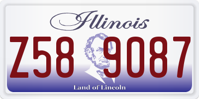 IL license plate Z589087