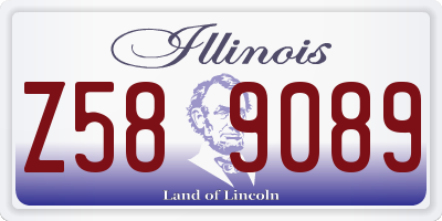 IL license plate Z589089