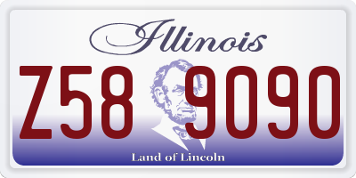 IL license plate Z589090