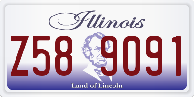 IL license plate Z589091
