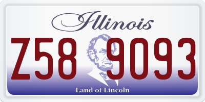 IL license plate Z589093