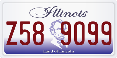 IL license plate Z589099