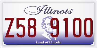 IL license plate Z589100