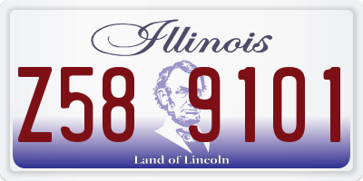 IL license plate Z589101
