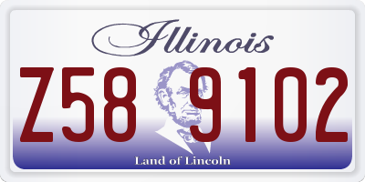 IL license plate Z589102