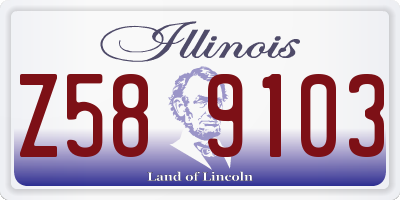IL license plate Z589103