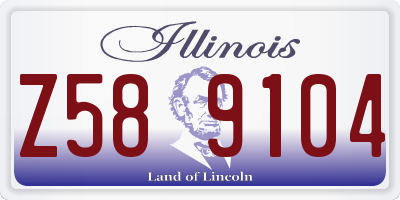 IL license plate Z589104