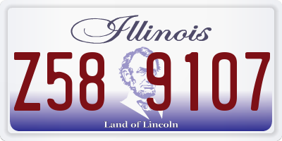 IL license plate Z589107