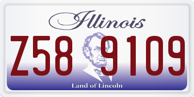 IL license plate Z589109