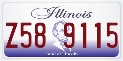 IL license plate Z589115