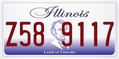 IL license plate Z589117