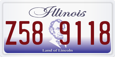 IL license plate Z589118