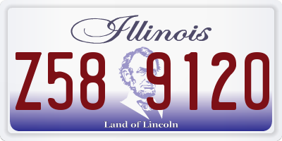 IL license plate Z589120