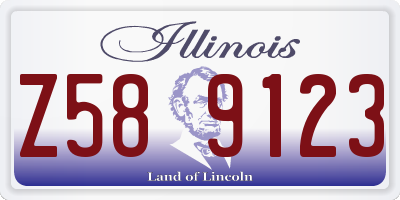 IL license plate Z589123