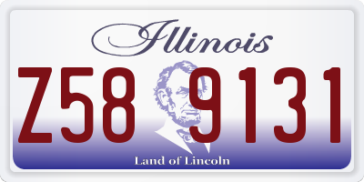 IL license plate Z589131