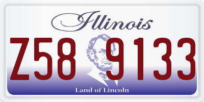 IL license plate Z589133