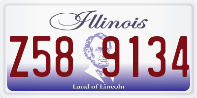 IL license plate Z589134