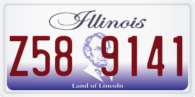IL license plate Z589141
