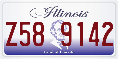 IL license plate Z589142