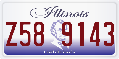 IL license plate Z589143
