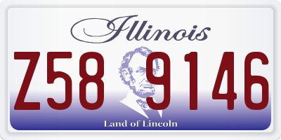 IL license plate Z589146