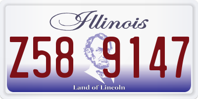 IL license plate Z589147