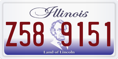 IL license plate Z589151
