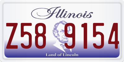 IL license plate Z589154