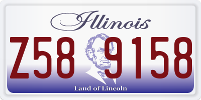 IL license plate Z589158