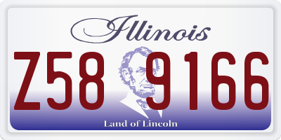 IL license plate Z589166
