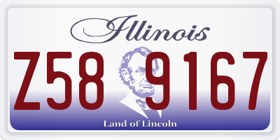 IL license plate Z589167